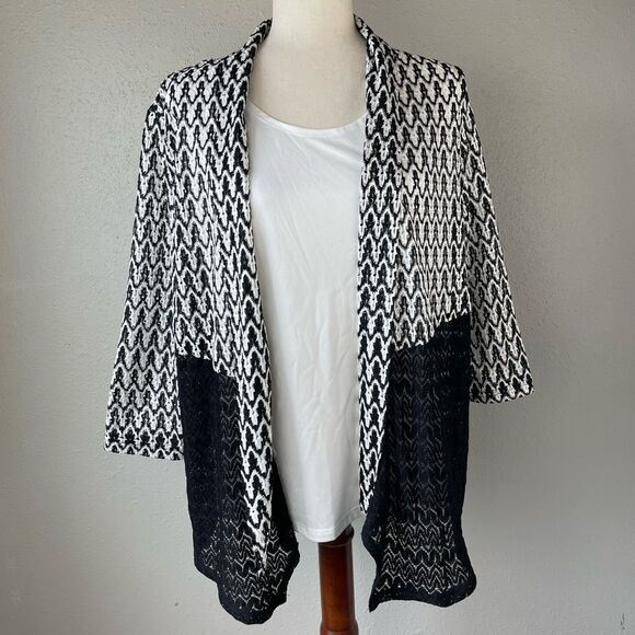 Alfred Dunner Open Front Dress Top Size M EUC - Picture 1 of 7